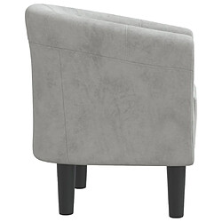 Acheter Maison Chic Fauteuil relax,Chaise pour salon cabriolet gris clair velours -MN51593