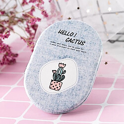 Wewoo Miroir cosmétique portable Cactus frais petit gris pâle