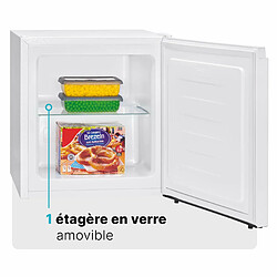 Bomann Congélateur électrique GB 7246-34 litres - Freezer - Idéal pour le camping et les petits foyers - ée de porte interchangeable - Marquage 4 étoiles - Blanc