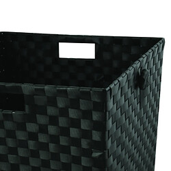 MSV Panier de rangement avec couvercle 35x35x55,5cm Noir