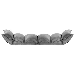 Acheter vidaXL Chaise pliable de sol - Gris clair Tissu