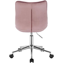 Acheter Helloshop26 Fauteuil de bureau tabouret de travail en velours rose 19_0000245