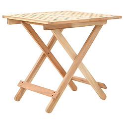 Maison Chic Table d'appoint | Table Basse pliante 50 x 50 x 49 cm Bois de noyer massif -GKD92418