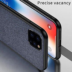 Wewoo Coque Rigide Étui de protection antichoc épissage PU + tissu pour iPhone 11 Pro Max Gris pas cher