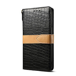 Wewoo Housse Coque Étui en cuir à rabat horizontal PU avec texture pour femme simili iPhone XRavec porte-monnaie et supportfentes cartes et lanière noir