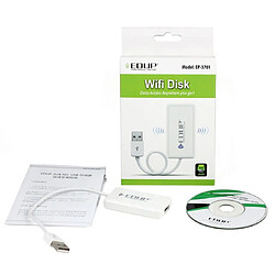 EDUP EP-3701 Adaptateur de stockage de disque dur USB sans fil WiFi Disk USB pour iPhone Android Galaxy