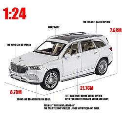 Universal 1: 24 Maybach GLS600 modèle de voiture moulée sous pression alliage garçon jouet voiture modèle SUV voiture collection poussette | Voiture jouet moulée sous pression (blanc)