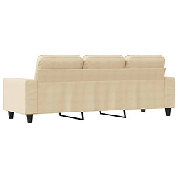 Maison Chic Canapé à 3 places,Canapé droit,Sofa de Salon,Banquette Crème 180 cm Tissu -GKD864422 pas cher