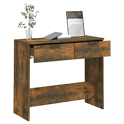 Acheter vidaXL Table console Chêne fumé 90x36x75 cm Bois d'ingénierie