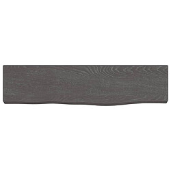 Maison Chic Étagère murale flottante,Etagère de rangement gris foncé 40x10x2 cm bois chêne massif traité -MN88943