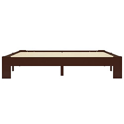 Acheter Maison Chic Lit adulte - Lit simple Cadre de lit,Structure du lit Contemporain Marron foncé Bois de pin massif 160 x 200 cm -MN59192