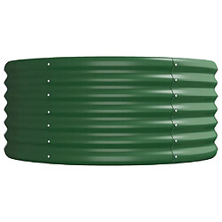 Avis vidaXL Lit surélevé de jardin Acier enduit de poudre 512x80x36 cm Vert