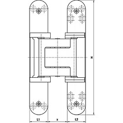 Acheter Simonswerk Paumelle Tectus A8 TE 540 100 kgs en boîte de 2 paumelles fintion laqué argent F1