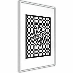 Paris Prix Affiche Murale Encadrée Op Art 20 x 30 cm Blanc