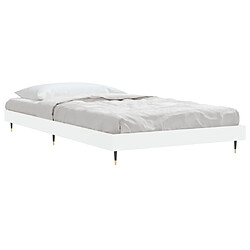 Avis vidaXL Cadre de lit sans matelas blanc 90x200 cm bois d'ingénierie