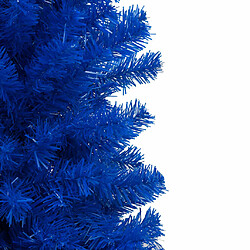 Avis vidaXL Arbre de Noël artificiel pré-éclairé et boules bleu 180 cm PVC