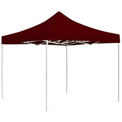 vidaXL Tente de réception pliable Aluminium 2 x 2 m Bordeaux 