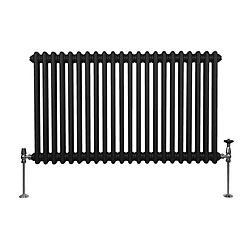 Monstershop Radiateur Traditionnel à Double Colonne – 600 x 1012 mm – Noir