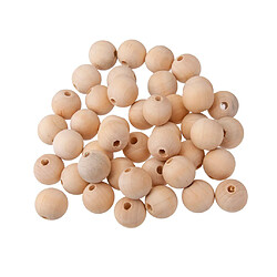 Avis 100pcs perles de bois non finis spacer bricolage bijoux conclusions artisanat 10mm 12mm