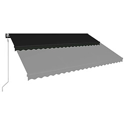 Avis vidaXL Auvent rétractable capteur de vent et LED 500x300cm Anthracite