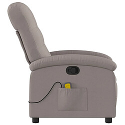 Maison Chic Fauteuil de massage inclinable,Fauteuil luxe de relaxation Taupe Tissu -MN24446 pas cher