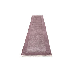 Avis Vidal Tapis de couloir en laine 399x79 rose Darya