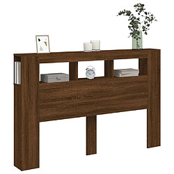 Acheter Maison Chic Tête de lit scandinave à LED,meuble de chambre chêne marron 160x18,5x103,5cm bois ingénierie -MN34626