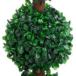 vidaXL Plante de buis artificiel avec pot Forme de boule Vert 90 cm