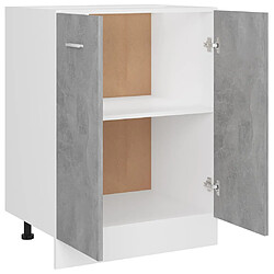 Acheter vidaXL Armoire de plancher Gris béton 60x46x81,5 cm Bois d’ingénierie