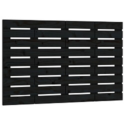 vidaXL Tête de lit murale Noir 106x3x63 cm Bois massif de pin