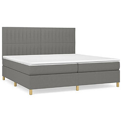 Maison Chic Lit Adulte - Lit simple Lit à sommier tapissier avec matelas moelleux - Meuble de Chambre - Gris foncé 200x200cm Tissu -MN61469