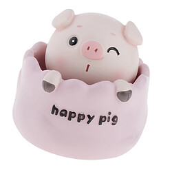 Belle Résine Cochon Secouant Tête Enfants Jouet Home Office Voiture Décor Rose