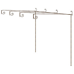 vidaXL Pergola de jardin Marron antique 4x3x2,5 m Fer