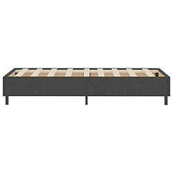 Acheter vidaXL Sommier à lattes de lit Gris foncé Tissu 80x200 cm