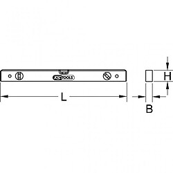 KS TOOLS 204.5900 Niveau rectangulaire en aluminium anodisé 3 fioles L.1000mm pas cher