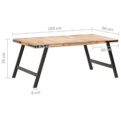 Acheter vidaXL Table à manger 180x90x76 cm Bois de manguier massif