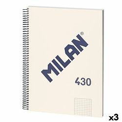 Carnet Milan 430 Beige A4 80 Volets (3 Unités)