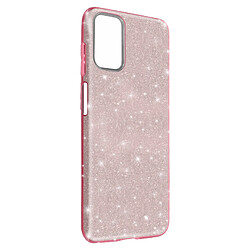 Avizar Coque Samsung Galaxy A03S Paillette Amovible Silicone Semi-rigide Rose