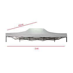 Mobili Rebecca Housse de Remplacement Gazebo Blanc Polyester Oxford 800D 3x4.5