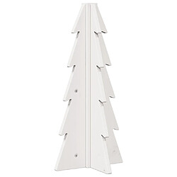 vidaXL Arbre de Noël en bois pour décoration blanc 49 cm pin massif