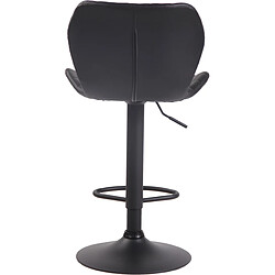 Non Tabouret de bar liège simili cuir noir pas cher