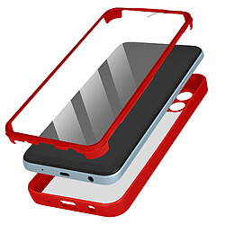 Avizar Coque pour Redmi A1 et Redmi A2 dos plexiglas et avant polymère Contour Rouge