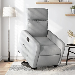 vidaXL Fauteuil inclinable électrique gris clair tissu