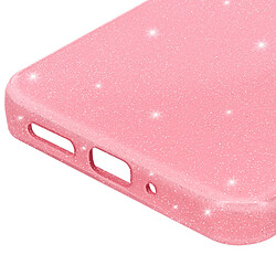 Avizar Coque pour Xiaomi Redmi 13C Silicone Design Pailleté Caméra Protégée Rose Poudré