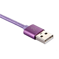 Acheter Wewoo Câble Violet pour Samsung Galaxy S8 et S8 + / LG G6 / Huawei P10 P10 Plus / Oneplus 5 / Xiaomi Mi6 Max 2 / autres Smartphones Tricot Texture USB vers USB-C / Type-C de chargement de synchronisation de données, longueur de câble: 2 m,