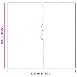 vidaXL Bâche transparente avec œillets 8x12 m polyéthylène pas cher