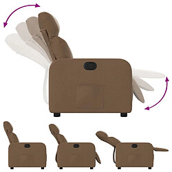 Avis vidaXL Fauteuil inclinable Marron Tissu