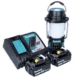 Makita DMR 056 RM Radio sans fil 18 V FM DAB+ avec lanterne 360 Lampe de poche IP65 + 2x batterie 4,0 Ah + chargeur