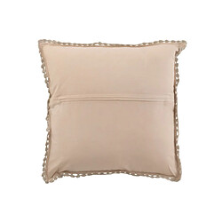 Dansmamaison Coussin Carre Dentelles Coton Taupe