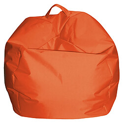 Alter Pouf élégant, couleur orange, Mesure 65 x 50 x 65 cm